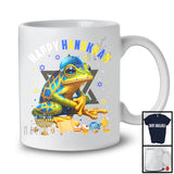 Happy Hanukkah; Lovely Chanukah Frog Wearing Kippah; Wild Animal Lover Menorah Family T-Shirt