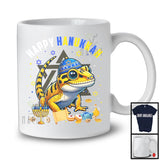 Happy Hanukkah; Lovely Chanukah Gecko Wearing Kippah; Wild Animal Lover Menorah Family T-Shirt