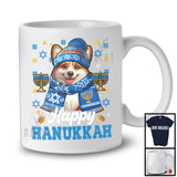 Happy Hanukkah; Lovely Chanukah Hanukkah Corgi Owner Lover; Menorah Family Group T-Shirt