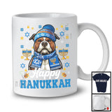 Happy Hanukkah; Lovely Chanukah Hanukkah Pit bull Owner Lover; Menorah Family Group T-Shirt