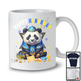 Happy Hanukkah; Lovely Chanukah Panda Wearing Kippah; Wild Animal Lover Menorah Family T-Shirt