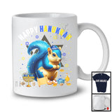 Happy Hanukkah; Lovely Chanukah Squirrel Wearing Kippah; Wild Animal Lover Menorah Family T-Shirt