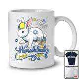 Happy Hanukkah; Wonderful Chanukah Bunny With Menorah Animal Lover; Family Group T-Shirt