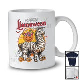 Happy Llamaween, Horror Halloween Costume Mummy Llama, Carved Pumpkin Candy Lover T-Shirt