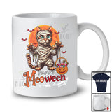 Happy Meoween, Creepy Halloween Costume Mummy Cat Owner Lover, Matching Family Group T-Shirt