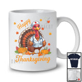 Happy Thanksgiving; Adorable Autumn Fall Leaves Turkey Nurse Nursing Lover; Family Group T-Shirt