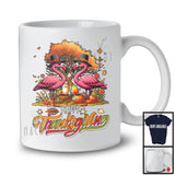 Happy Thanksgiving; Adorable Fall Tree Two Pilgrim Flamingos Bartender; Jobs Family Group T-Shirt