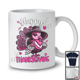 Happy Thanksgiving; Humorous Thanksgiving Pink Turkey Hunting; Women Family Group T-Shirt