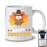 Happy Turkey Day; Amusing Thanksgiving Turkey Fall Autumn Leaf; Matching Family Group T-Shirt