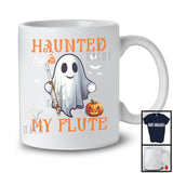 Haunted By My Flute; Humorous Halloween Ghost Boo Flutist; Musical Instruments T-Shirt