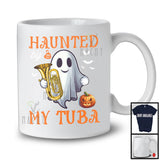 Haunted By My Tuba; Humorous Halloween Ghost Boo Tuba Player; Musical Instruments T-Shirt