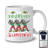 Have Yourself A Christmas, Cheerful X-mas Lights Dabbing ELF Snowing Around, Family Group T-Shirt