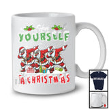 Have Yourself A Christmas, Cheerful X-mas Lights Dabbing Santa Snowing Around, Family Group T-Shirt