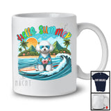 Hello Summer, Lovely Summer Vacation Poodle Surfing Lover, Surfer Puppy Owner Group T-Shirt