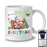 Help Me I'm On Christmas; Joyful Plaid X-mas Tree Santa Reindeer; Snowing Family Group T-Shirt