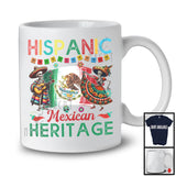 Hispanic Mexican Heritage; Joyful Mexico Latina Flag Couple Skeletons; Sombrero Mexican Group T-Shirt