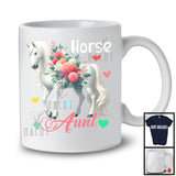 Horse Aunt; Lovely Mother's Day Horse Farmer Farm; Flowers Matching Family Group T-Shirt