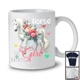 Horse Girl; Lovely Mother's Day Horse Farmer Farm; Flowers Matching Family Group T-Shirt