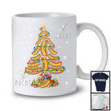 Hotdog Christmas Tree Lights; Humorous X-mas Snowing Around; Matching Food Lover T-Shirt