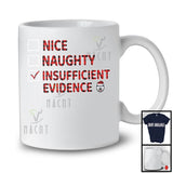 Husky Nice Naughty Insufficient Evidence; Joyful Christmas Plaid Santa's Naughty List; Family T-Shirt