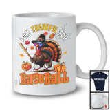 I Am Thankful For Baseball; Humorous Thanksgiving Turkey Sunglasses; Sport Player Team T-Shirt