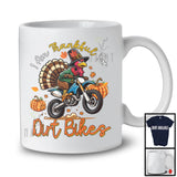 I Am Thankful For Dirt Bikes; Humorous Thanksgiving Turkey Riding Dirt Bikes; Family T-Shirt