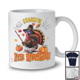 I Am Thankful For Ice Hockey; Humorous Thanksgiving Turkey Sunglasses; Sport Player Team T-Shirt