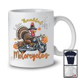 I Am Thankful For Motorcycles; Humorous Thanksgiving Turkey Riding Motorcycle; Family T-Shirt