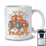 I Am Thankful For Tractors; Humorous Thanksgiving Turkey Riding Tractors; Family T-Shirt