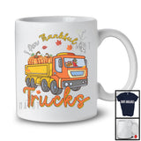 I Am Thankful For Trucks; Humorous Thanksgiving Turkey Riding Trucks; Family T-Shirt