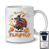 I Am Thankful For Trumpets; Humorous Thanksgiving Turkey Playing Musical Instruments T-Shirt