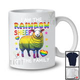 Je suis le mouton arc-en-ciel de la famille, joli animal de mouton de fierté LGBTQ, t-shirt d'agriculteur de la famille gay