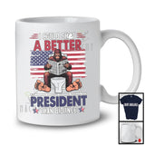 I Could Sh't A Better President Than Bidunce, Sarcastic 4th Of July Bigfoot American Flag T-Shirt