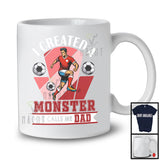 I Created A Monster He Calls Me Dad, Humorous Father's Day Proud Soccer, Sport Player Family T-Shirt
