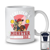 I Created A Monster She Calls Me Dad, Humorous Father's Day Proud Softball, Sport Player Family T-Shirt