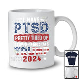 I Have PTSD Definition, Sarcastic President 2024 Election, Trump American Flag Patriotic T-Shirt