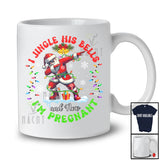 I Jingle His Bells Now I'm Pregnant; Amusing Christmas Lights Santa Dabbing; Pregnancy Family T-Shirt