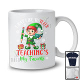 I Just Like To Teach Teaching's My Favorite, Adorable Christmas Elf Teacher, Snow Family Group T-Shirt