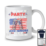 I Just Want To Party Like It's 1776, Proud 4th Of July Beer, American Flag Drinking Patriotic T-Shirt