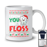 I Know You Didn't Floss; Sarcastic Christmas Sweater Santa Tooth; Custom Name Dentist Dental T-Shirt