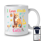 I Love Math And Cats; Adorable Cats Animal Lover; Matching Teacher Students Group T-Shirt