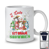 I Love My 1st Grade Snowmies; Joyful Christmas Tree Snowman Lover; X-mas Teacher Group T-Shirt