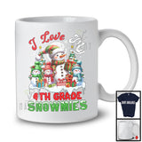 I Love My 4th Grade Snowmies; Joyful Christmas Tree Snowman Lover; X-mas Teacher Group T-Shirt