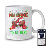 I Paused My Game To Be Here; Awesome Christmas Santa Game Controller; Gaming Gamer T-Shirt