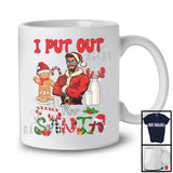 I Put Out For Santa; Cheerful Christmas Cookie Milk Plaid Man X-mas Santa; Family T-Shirt