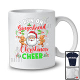 I Run On Gingerbread And Christmas Cheer; Awesome X-mas Snow Santa Gingerbread; Family T-Shirt