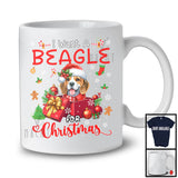 I Want A Beagle For Christmas; Adorable Santa Beagle In X-mas Present Box; Family Group T-Shirt