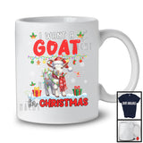 I Want A Goat For Christmas; Adorable X-mas Lights Santa Goat Farmer; Family Group T-Shirt