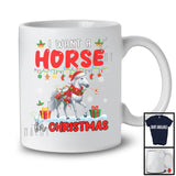 I Want A Horse For Christmas; Adorable X-mas Lights Santa Horse Farmer; Family Group T-Shirt