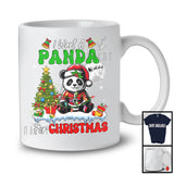 I Want A Panda For Christmas; Lovely X-mas Tree Santa Panda Wild Animal; Women Family T-Shirt